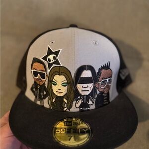 tokidoki Black Embroidered ‘The Black Eyed Peas’ Cap